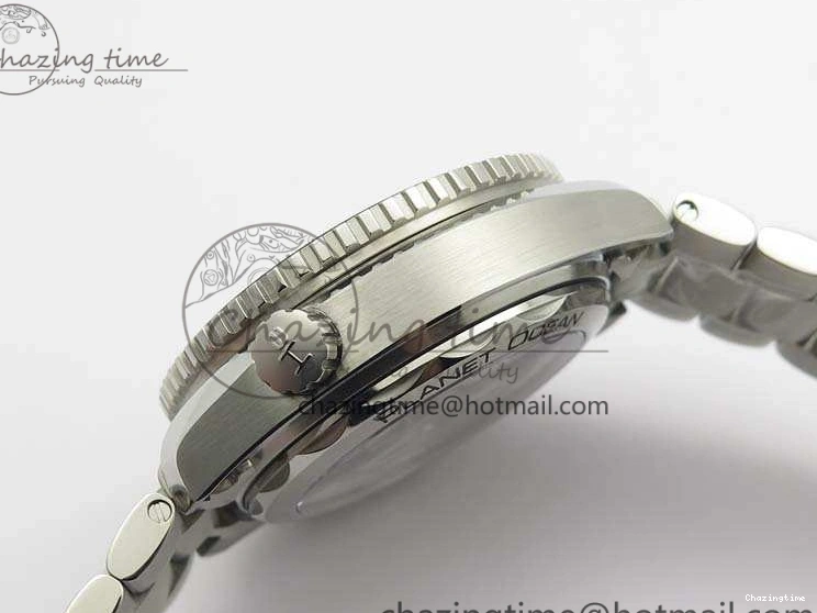 0727 MultiPurpose Planet Ocean Master Chrono SS OM 1:1 Best Edition Gray Dial On SS Bracelet A9900 V 8116